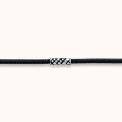 SHINING's Silver Black Enamel Anklet