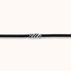 SHINING's Silver Black Enamel Anklet