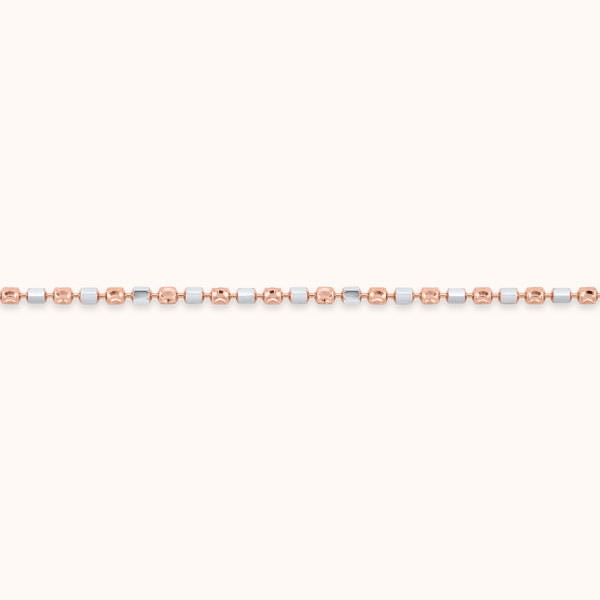 SHINING's Silver Rosegold Plated Anklet