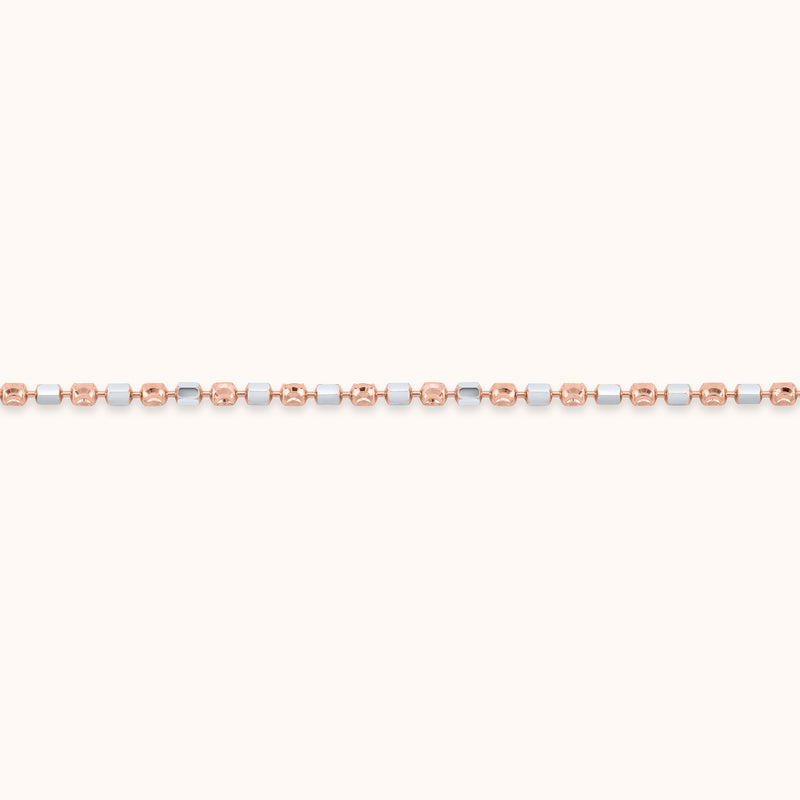 SHINING's Silver Rosegold Plated Anklet