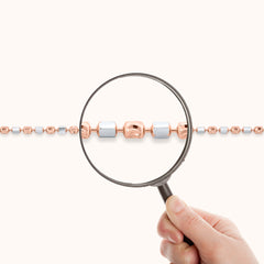 SHINING's Silver Rosegold Plated Anklet