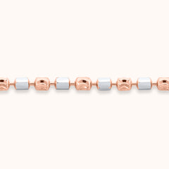 SHINING's Silver Rosegold Plated Anklet