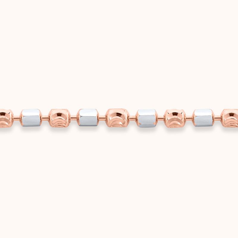 SHINING's Silver Rosegold Plated Anklet