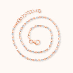 SHINING's Silver Rosegold Plated Anklet