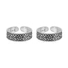 Oxidised Band Toerings - 925 Pure Silver - Shining Silver.in