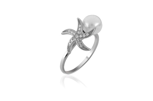 Pearl Star Ring - Shining Silver.in