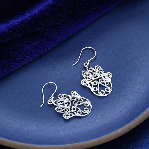 SHINING’s Oxidised Silver Earrings | Handcrafted Silver Design | 925 Shining Silver