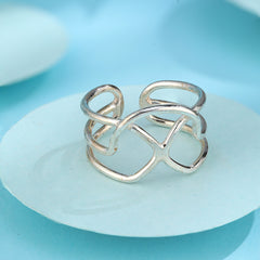 Infinity Grid Silver Ring – 925 Silver