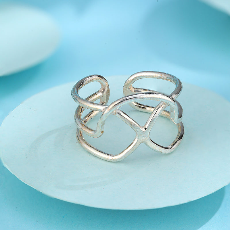 Infinity Grid Silver Ring – 925 Silver