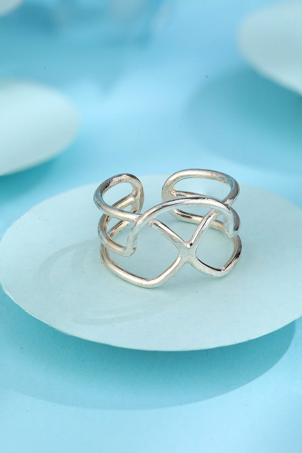 Infinity Grid Silver Ring – 925 Silver