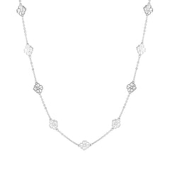 Minimal Blossom Chain Necklace- 925 Sterling Silver