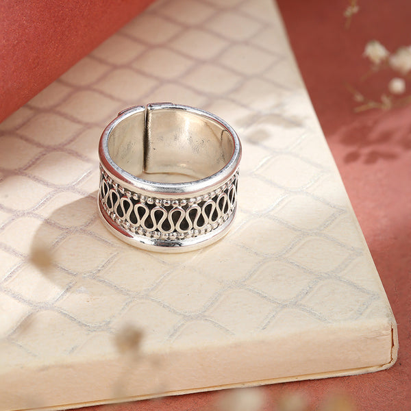 Antique Weave Broad Band – 925 Silver