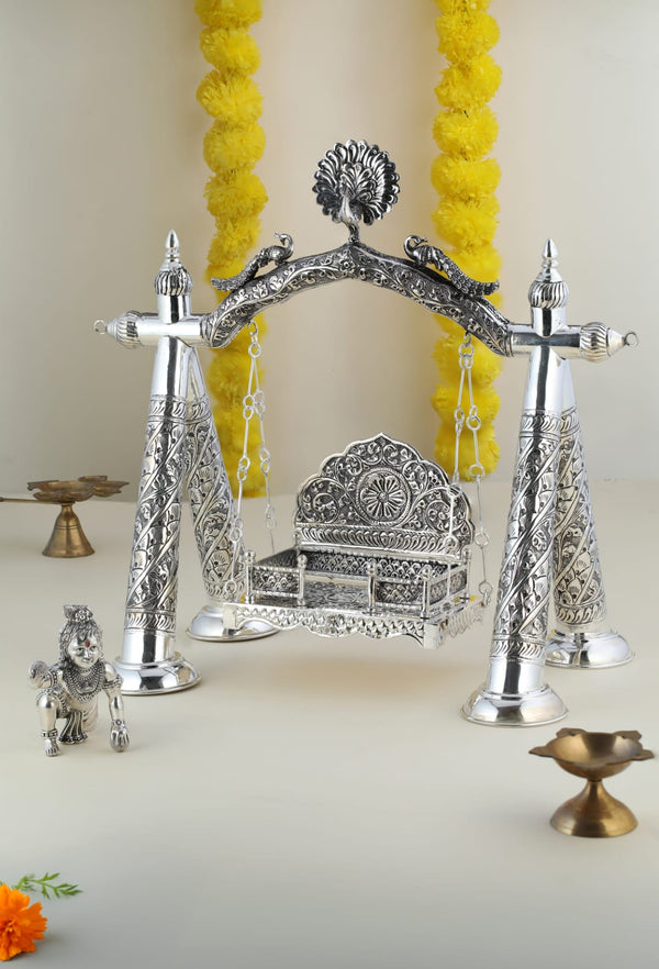 Pure Silver Laddu Gopal Jhula 925