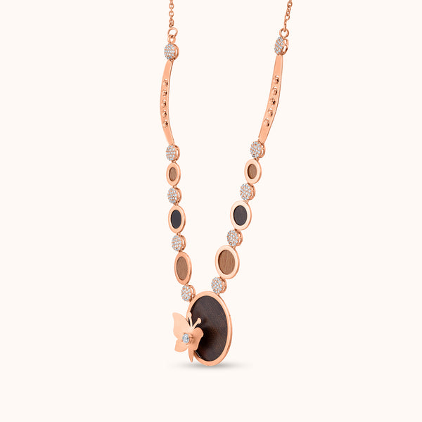SHINING’s 925 Silver Necklace | Rosegold Plating | Calestia Collection