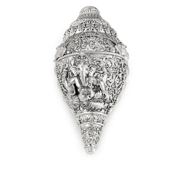 Ganesha Shankh Oxidised Finish