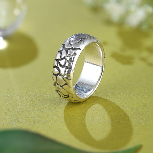 Terra Crust Silver Band – 925 Silver