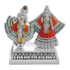Radha-Krishna Idol | 99.9 Silver Plated Giftings