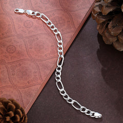 SHINING’s Figaro Men’s Hollow Bracelet | 925 Pure Silver