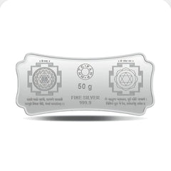 50 gm Silver Bar 999.9 Colour Laxmi-Ganesha Capsule
