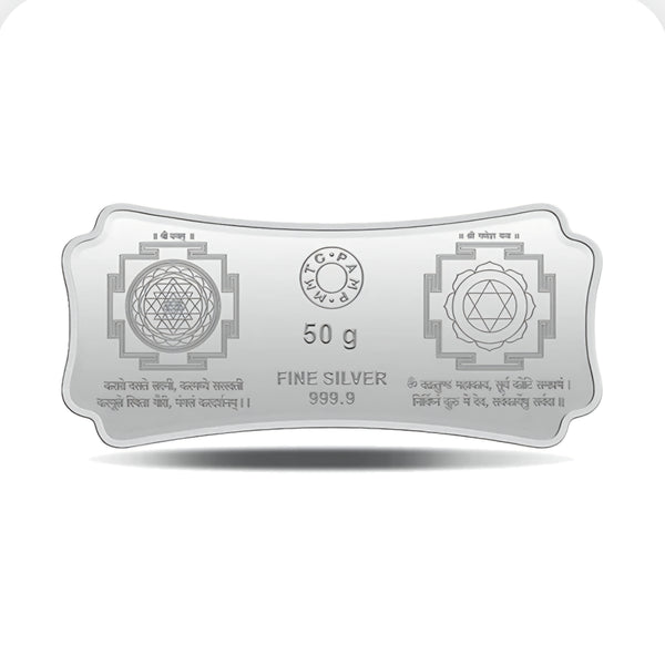SHINING’s 50 gm Silver Bar 999.9 Colour Laxmi-Ganesha Capsule