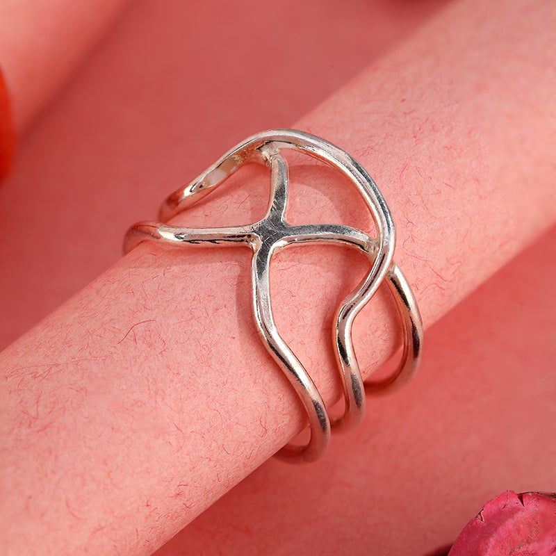 Infinity Grid Silver Ring – 925 Silver