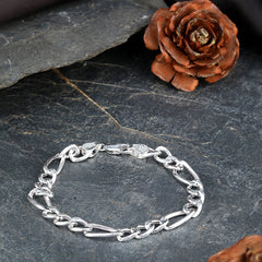 SHINING’s Figaro Men’s Hollow Bracelet | 925 Pure Silver