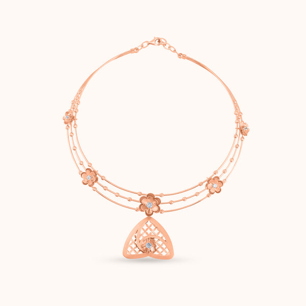 SHINING’s 925 Silver Necklace | Rosegold Plating | Calestia Collection