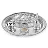 Pooja Thali With Bowl, Candle, Bell & Leaf Tray