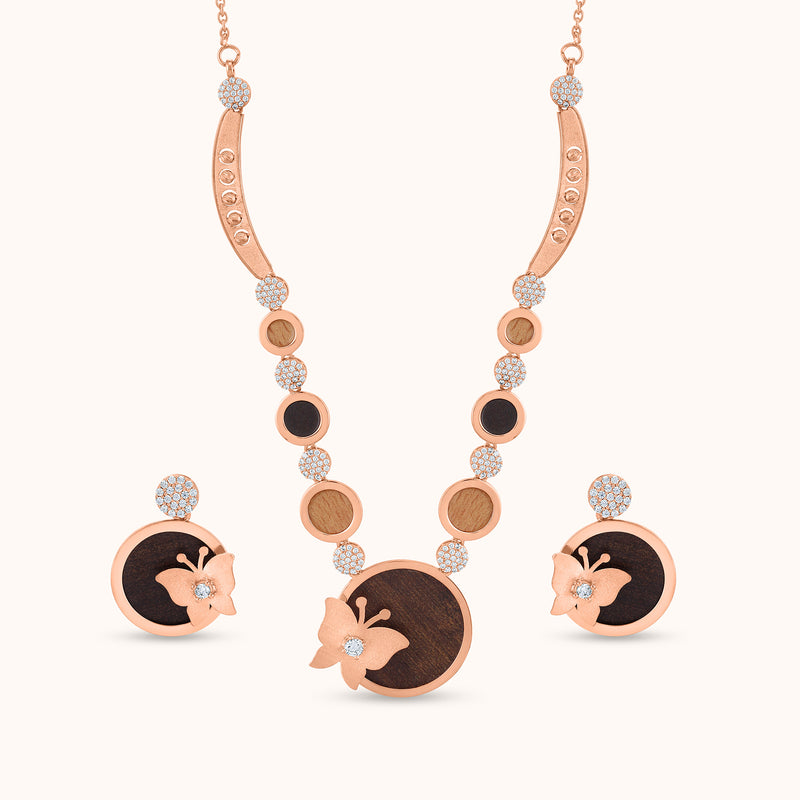 SHINING’s 925 Silver Necklace | Rosegold Plating | Calestia Collection