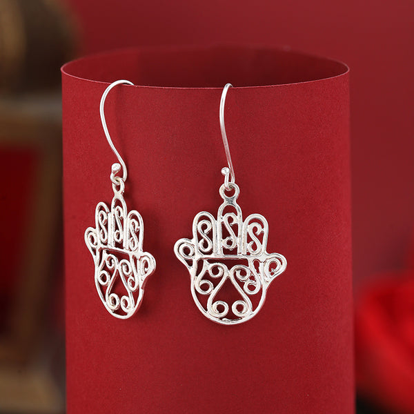 Oxidised Silver Earrings | Handcrafted Silver Design | 925 Shining Silver