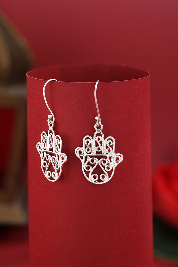 Oxidised Silver Earrings | Handcrafted Silver Design | 925 Shining Silver