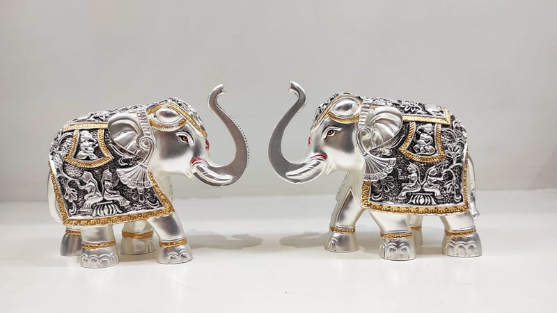 Set Of 2 Jawabi Style Elephants
