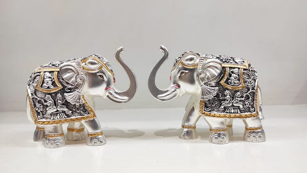 Set Of 2 Jawabi Style Elephants