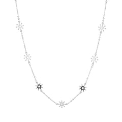 Starflower Chain Necklace- 925 Sterling Silver