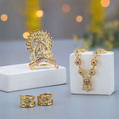 Laddu Gopal Shringar 925 Pure Silver(Gold Plating)