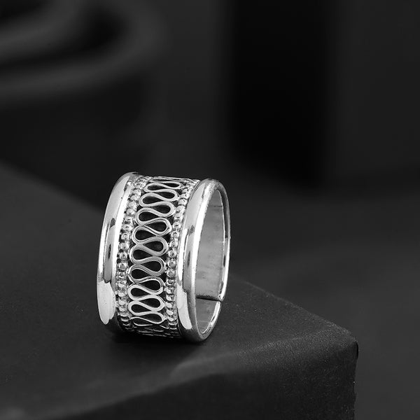 Antique Weave Broad Band – 925 Silver