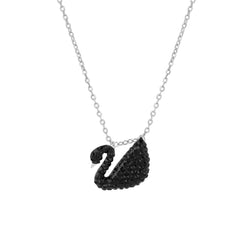 Noir Swan Necklace- 925 Sterling Silver