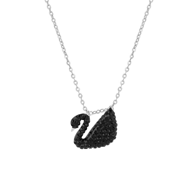 Noir Swan Necklace- 925 Sterling Silver