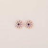 Rosegold Blue Studs - Shining Silver.in