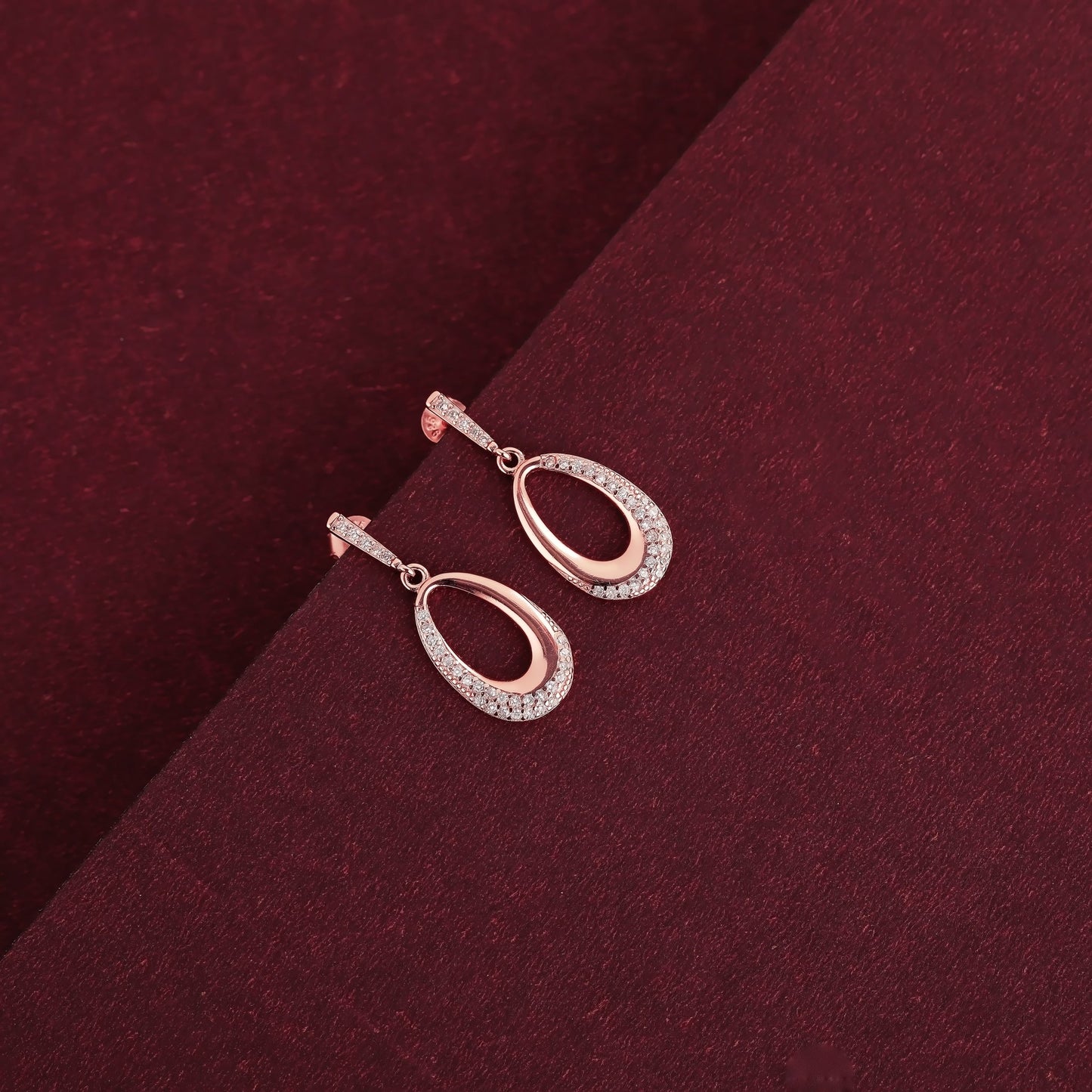 Rosegold dangles 925 sterling silver - Shining Silver.in