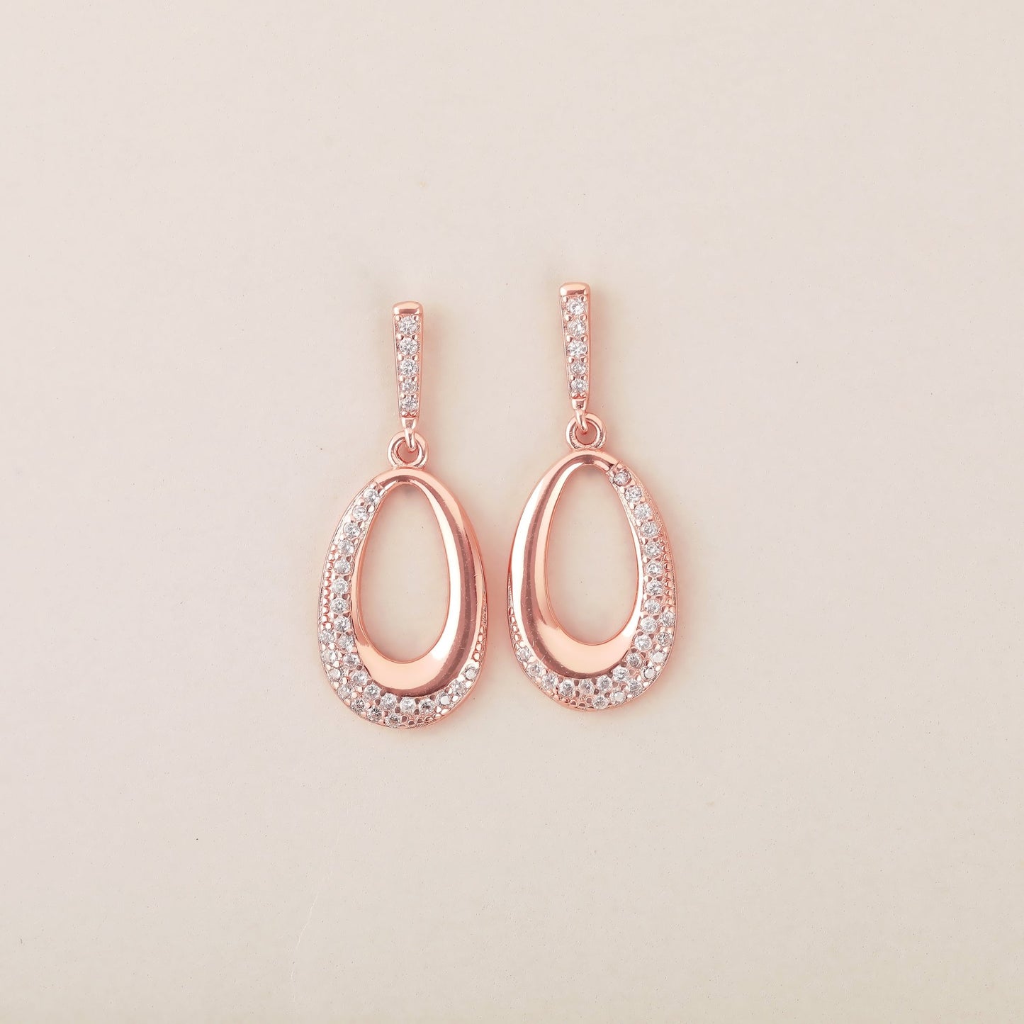 Rosegold dangles 925 sterling silver - Shining Silver.in