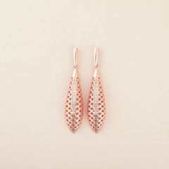 Rosegold Dangling Earrings 925 Sterling Silver - Shining Silver.in