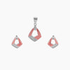 Rosegold Fusion Pandent Set - 925 Sterling Silver - Shining Silver.in