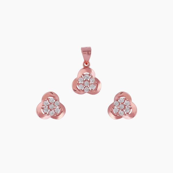 Rosegold Pandent Set - 925 Sterling Silver - Shining Silver.in