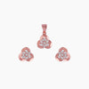 Rosegold Pandent Set - 925 Sterling Silver - Shining Silver.in