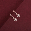 Rosegold Solitare Dangles 925 Sterling Silver - Shining Silver.in