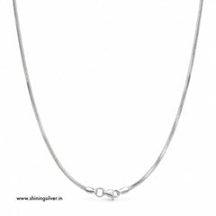 SHINING’s Pure Silver Square Snake Chain for Men