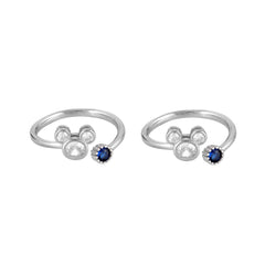 Sterling Micky Sapphire Toerings 925 Sterling Silver - Shining Silver.in