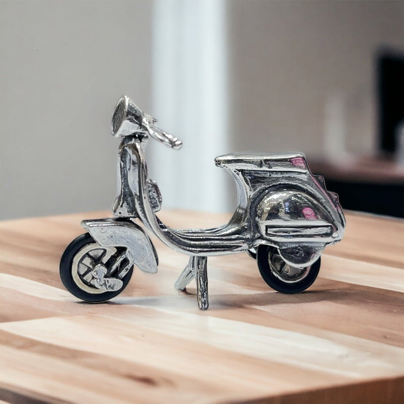 Vespa Bike- Pure silver showpiece - Shining Silver.in