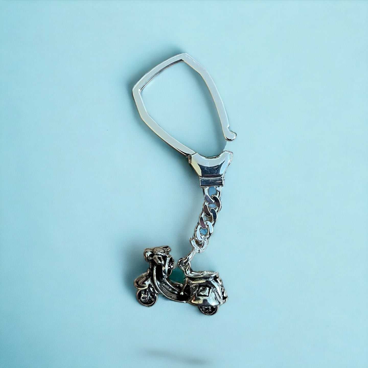 Silver Keychain With Vespa Charm - ShiningSilver.in